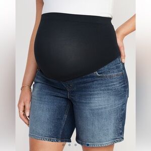 Maternity Full Panel OG Straight Jean Shorts -- 5-inch inseam